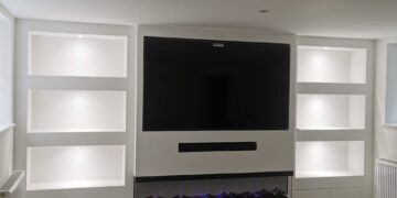 Greenhithe - Full Media Wall And Fireplace Installation by Deal Installations and Maintenance Ltd.