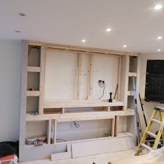 Frame Installation Media Wall in Stratford by DEAL