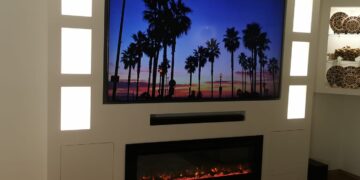 London, Stratford - Media Wall & Soundbar and Fireplace Installation by DEAL